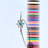 The Petite  - 天然巴西帕拉伊巴碧璽  18k白金鑽戒