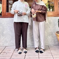 BIGIMO - Ankle Pants - Long Pants Ankle Pants - Work Pants Wanita