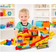 Big Duplo Compatible Bricks Blocks Marble Run 320pcs