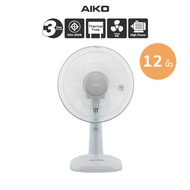 AIKO AK-1299 พัดลมตั้งโต๊ะ 12 นิ้ว สีเทา พาสเทล DESK FAN 12" Gray Pastel