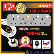 SIRIM UMS 8413-N 4 Way Plug 3 Pin Socket Extension Plug Trailing Socket Wayar Extension Power Socket
