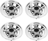 DAUZ Golf Cart SS Wheel Covers Hub Caps, 8 Inch Golf Cart Hub Caps (Set of 4) - Chrome Silver Golf C