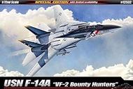 Toys 4 U 7777 Academy Aircraft 1/72 Scale Plastic Model Kit Usn F-14A Bounty Hunters