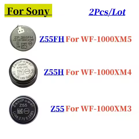 2Pcs Z55 Z55H Z55FH Original Replacement earphones Battery For Sony WF-1000XM4 WF-1000XM3 WF-1000XM5