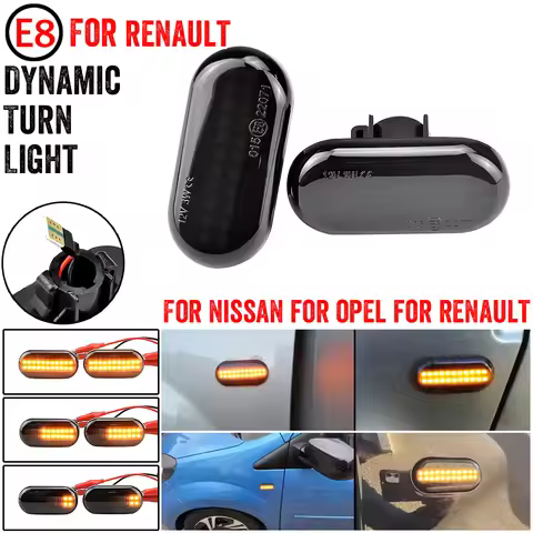 For Renault Clio 1 2 KANGOO MEGANE ESPACE TWINGO MASTER Led Dynamic Side Marker Turn Signal Light fo