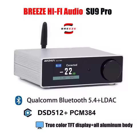 BREEZE 2025 Latest SU9PRO Dual Core ES9038 Bluetooth 5.4 USB Decoder HIFI Fever DAC Ear Amplifier DS
