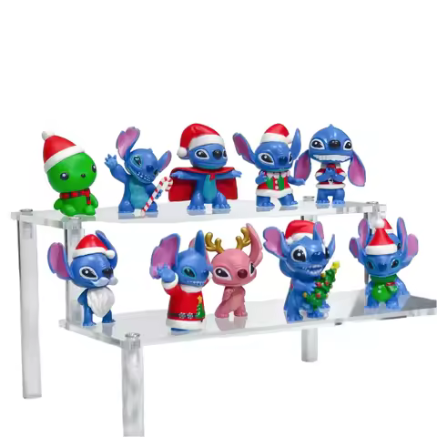 New 10Pcs 2025 new Disney Anime Lilo and Stitch figures Toys Lovely Stitch Hand With Scrump Model De