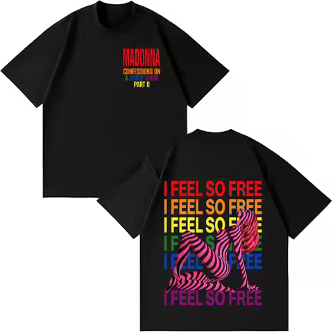 Madonna CONFESSIONS II Album Tour 2026 Print Tshirt Men Women Fashion T-shirt Summer Cotton Casual O