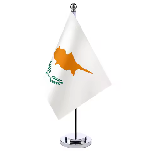 xvggdg 14x21cm Office Desk Flag Of Cyprus flag polyester Hanging Cyprus National flag banner