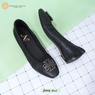 ทรงปกติ: เปลี่ยนไซส์ได้-ไม่รับคืน Zenachoo สูง 1.3 นิ้ว รุ่น Jinny รองเท้าหนังแกะ มีหลายสีให้เลือก
