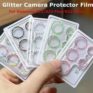For Samsung S22 Ultra Glitter Camera Protector Film Camera Lens Protective Glass for samsung s22 plu