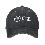 White CZ Guns Logo Unisex Baseball Caps Distressed Denim Caps Hat Vintage Outdoor Running Golf Headw