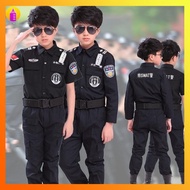 kids costume occupation baju polis kanak kanak Children's black cat sheriff costume long sleeve SWAT