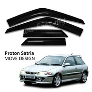 Air Press Window Door Visor For Proton Satria - MOVE Design (2Pcs x 10cm)