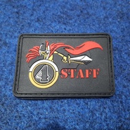 Anchor 4 Staff Logo Rubber Patch Emblem