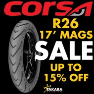 CORSA TIRE  R26 17" by TAKARA TIRES (FREE TIRES SEALANT, PITO, & STICKER)
