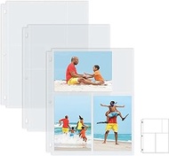 Photo Album Refill Sheets, 4 x 6 Inch Mixed Format, Heavyweight, Diamond Clear 3 Ring Photo Binder P