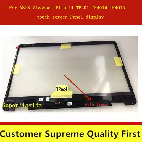 For ASUS VIVOBOOK FLIP 14 TP401 TP401C TP401N TP401M TP401CA Matrix Touch Digitizer GLASS PANEL