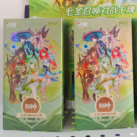 Original Genshin Impact Card Vol.4 Genius Invokation Tcg Battle Card Anime Character Competitive Boo