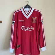 Jersey Liverpool Home 1995/1996 Original Baju Bola Blokecore Adidas Long Sleeve