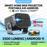 A10 Android 11.0 Wifi 2500 Lumens Mini LED Projector | Mni Portable Projector | Portable Wifi Projec