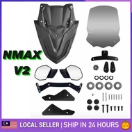 YAMAHA NMAX V2 2020 WINDSHIELD + PANEL + SIDE MIRROR 0 COMPLETE COMP N-MAX N MAX NEW WINDSHIELD VISO
