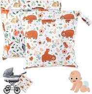 Pack of 2 Wetbag Nursery, Wet Bags, Nappy Bag, Waterproof Wet Bag, Reusable Wet Bag Nursery with Zip