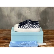 Prada Canvas Shoes - High-Density Canvas & Sheepskin Padding; Adds Height, Comfortable Fit