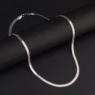 Blade Wide Snake Bone Chain, Thin Encryption Snake Chain, Simple Snake Bone Necklace, Plain Chain, C