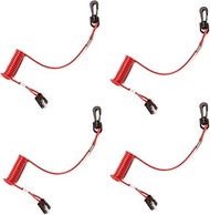 4 Pcs Boat Emergency Stop Kill Switch Lanyard, Universal Outboard Engine Motor Urgent Stop Switch Ke