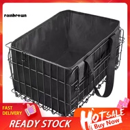 <rainbrown> Weatherproof Bike Basket Capacity Bike Basket Foldable Heavy Duty Bike Rear Storage Bask