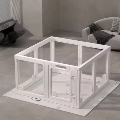 Panorama Acrylic Transparent Cat Claw Generation Dog Fence Pet Shop Indoor Dog Cage Pet Bed Small an