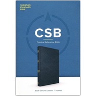 CSB Thinline Reference Bible, Black Leather, Indexed, Red Letter, Presentation Page