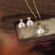 L69 Classic Pearl Pendant Necklace for Women Stainless Steel 18k Gold-plated