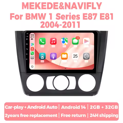 Autoradio For BMW 1 Series E81 E82 E88 bmw E87 2004 - 2011 Android 14 Multimedia Player car intellig