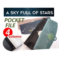 Plastic A4 pocket file 4 columns folder children file transparent file white file student A4 folder 