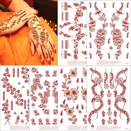 Henna Sticker Instant Henna Minimalist Design Stiker Inai Putih / Maroon Corak Minimalis Enai Pengan