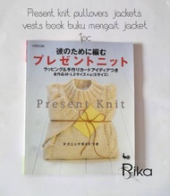 Present knit pullovers, jackets, vests book buku mengait jacket 1pc