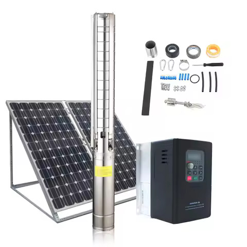 4HSA4-240-5.5 7.5HP Agriculture AC DC 200m Deep Well Borehole Submersible Solar Water Pump for Farm 