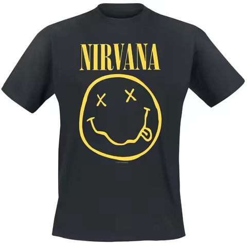 Nirvana Graphic Printed Men's and Women's Short Sleeved Casual Loose T-shirt Can Be Fashionable and 