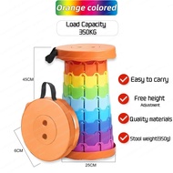 Colorful Telescopic Stool Portable Hand-held Fishing Tool Folding Stool Height Adjustment Leisure Ho