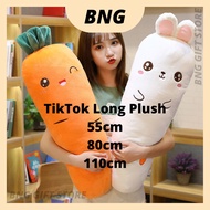 BNG 55/80/110cm Long Rabbit Carrot Plush Pillow Door Gift Doll Plushie Toy