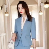 Formal Women's Blazer Suit/Women's Blazer Suit Collarless Long Sleeve 3/4/-office Women's Blazer