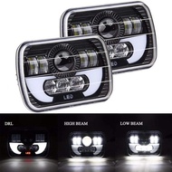 Car Modification Headlamp Daytime Running Lights Square 7 Inch (5X7)/(7X6) LED Truck Headlights for 