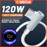 xiaomi 120W usb-c type elbow fast charging data cable compatible with Xiaomi Redmi Note 9 7 8 Poco X