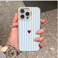 Brown heart on blue and white stripCase for OPPO A60 A18 A37 A57 A36 A17 A96 A53 A3S A95 A15 A16K RE