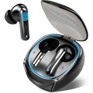 Wireless Bluetooth 5.3 noise cancelling headphones, low-frequency in ear ENC noise cancelling mini w