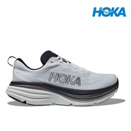 hoka men bondi 8  running shoes - white / black WGBC 6V6D DCQ3 DARP