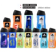 ☆J-N-K☆ Adidas 男用三效潔顏洗髮沐浴露 250ml/400ml 男士 洗臉 洗頭 香水沐浴乳