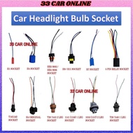 Car Headlight Bulb Socket Adapter Wiring Harness H1 H4 H7 H8 H11 HB3 9005 HB4 9006 T10 T20 1141 1016